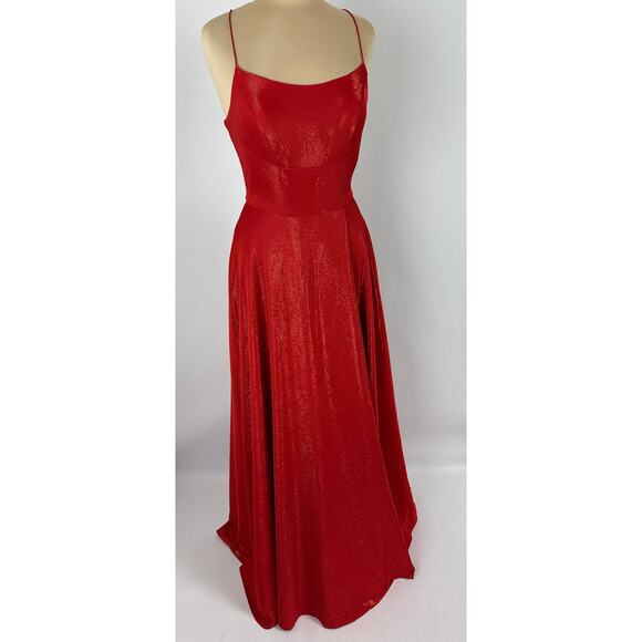 Cinderella Divine Size 10 Red Sparkle Glitter Evening Gown Christmas Gala Formal - Picture 3 of 16